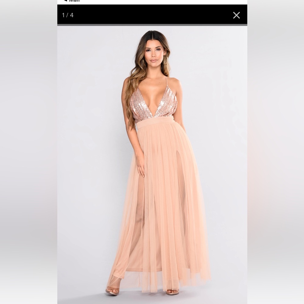 Fashion nova maxi dress sequin